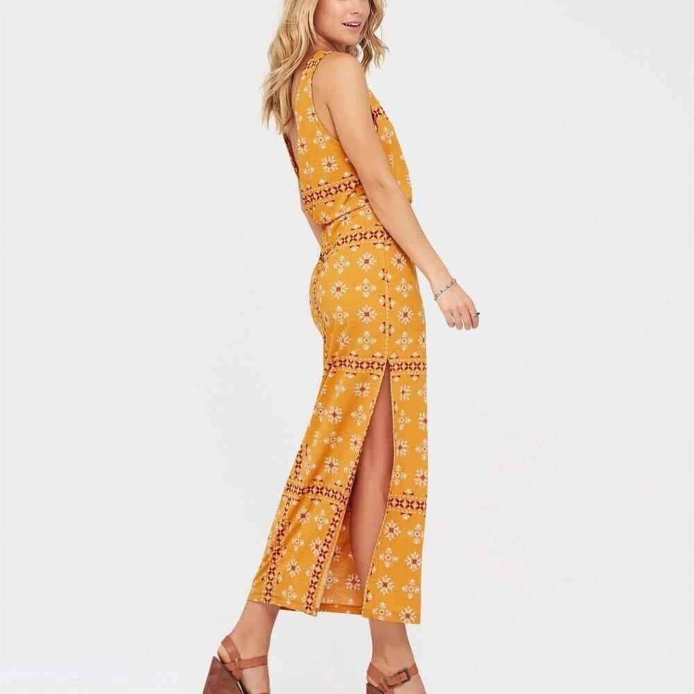 TIGERLILY Anja Yellow Stretch Reversible Maxi Dress - Picture 3 of 10
